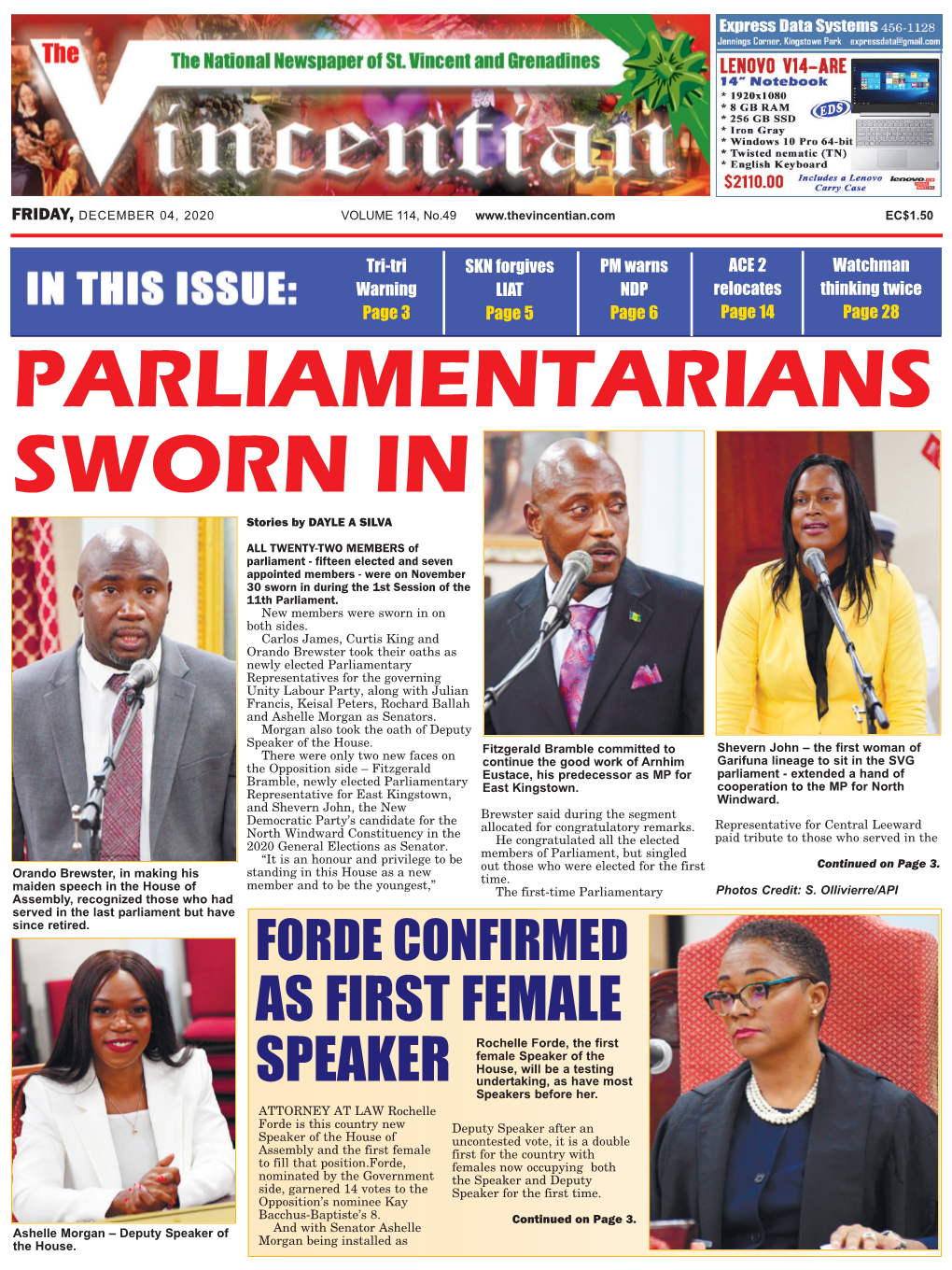Parliamentarians Sworn In