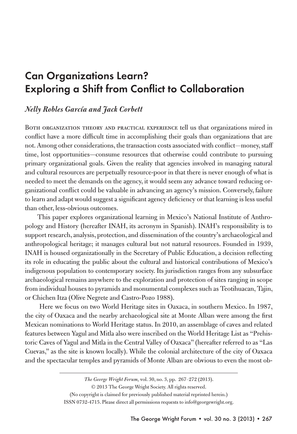 Can Organizations Learn? Exploring a Shift from Conflict to Collaboration