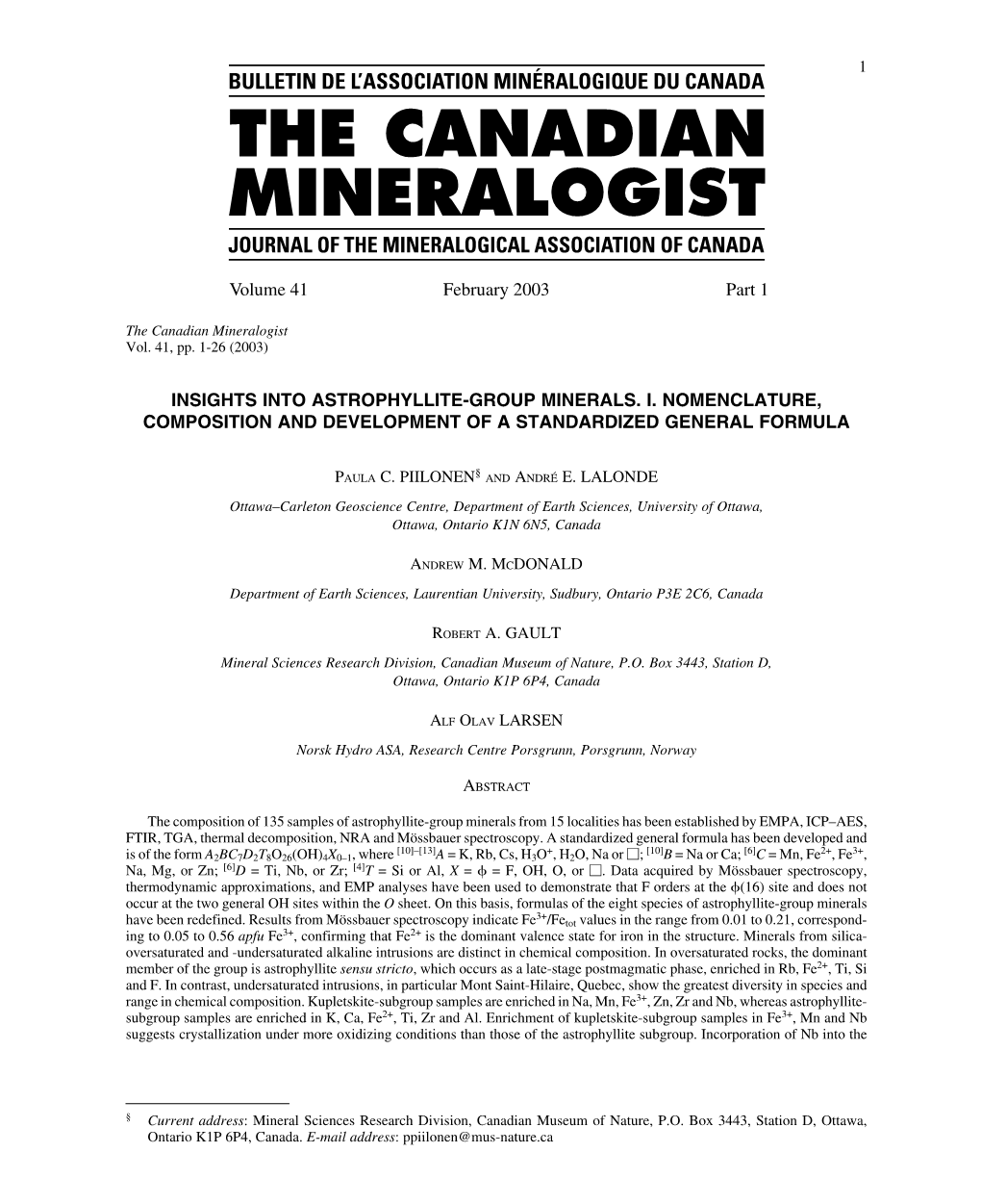 Insights Into Astrophyllite-Group Minerals