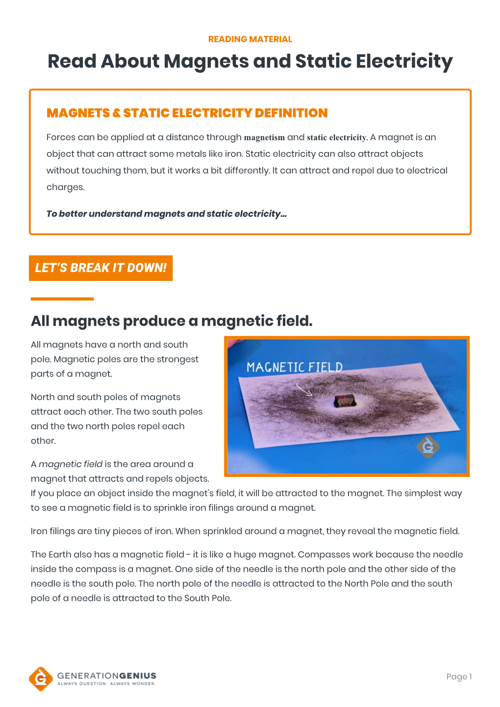 Magnets & Static Electricity