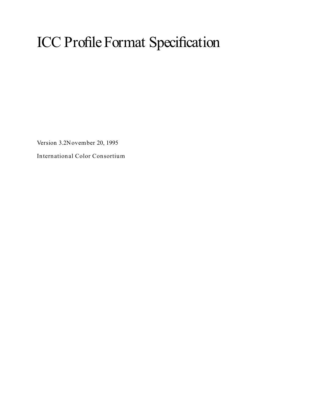 ICC Profile Format Specification