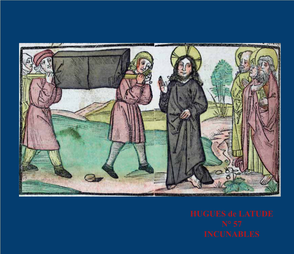 HUGUES De LATUDE N° 57 INCUNABLES