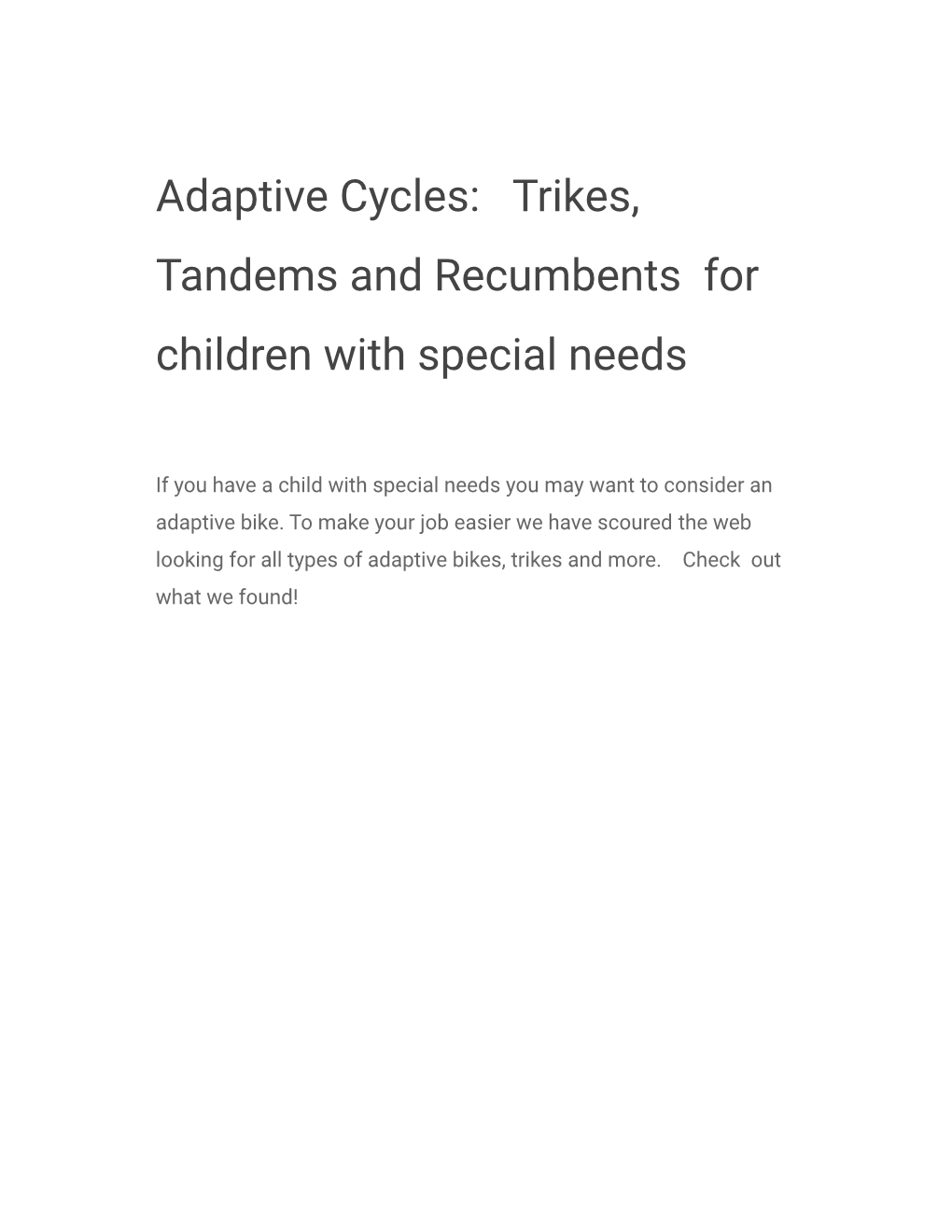 Adaptice Cycles (Pdf)