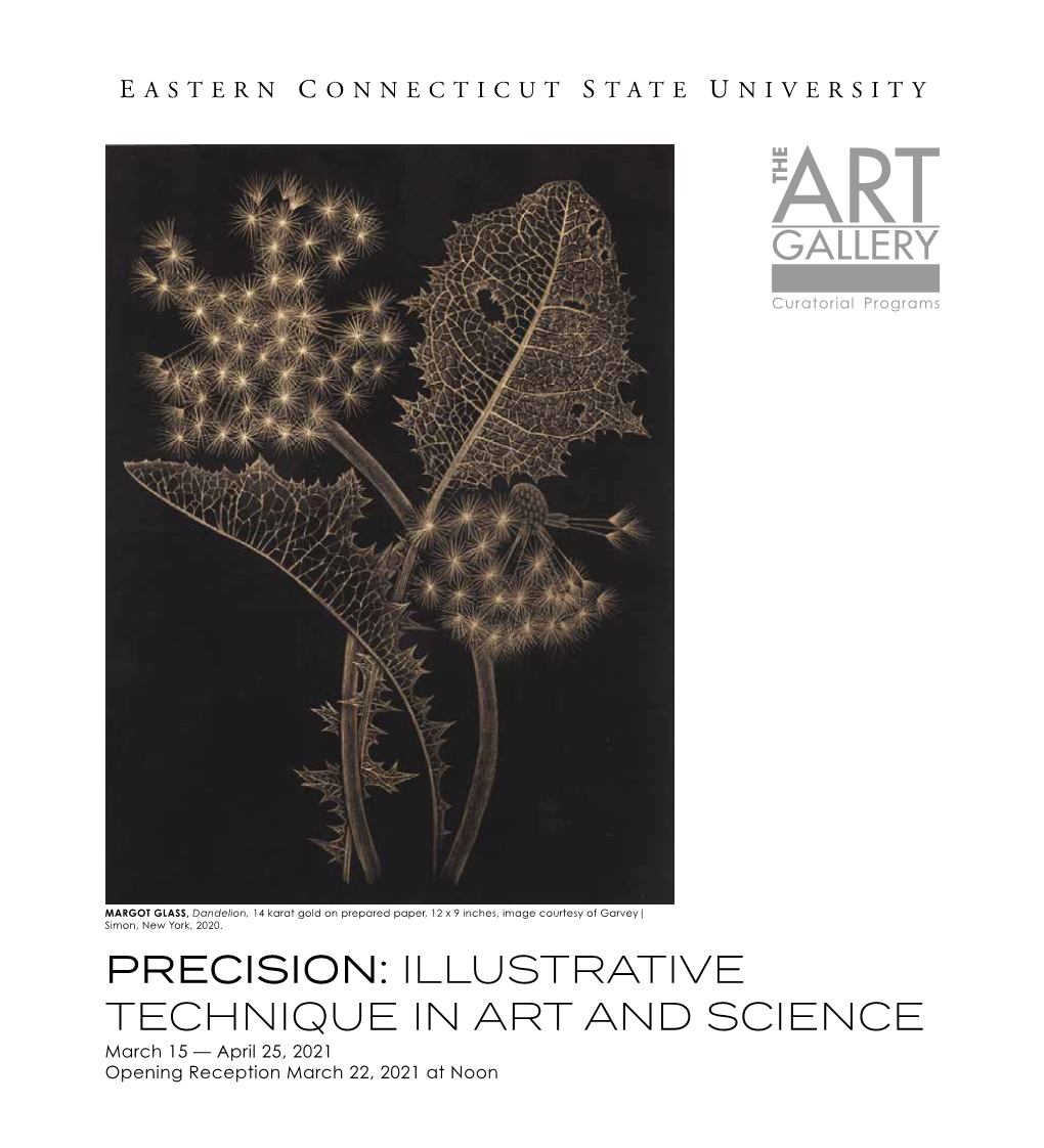 PRECISION: ILLUSTRATIVE TECHNIQUE in ART and SCIENCE March 15 — April 25, 2021 Opening Reception March 22, 2021 at Noon