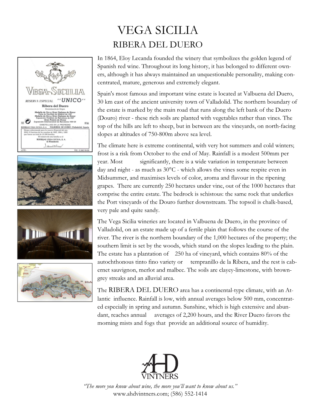 Vega Sicilia Producer Profile