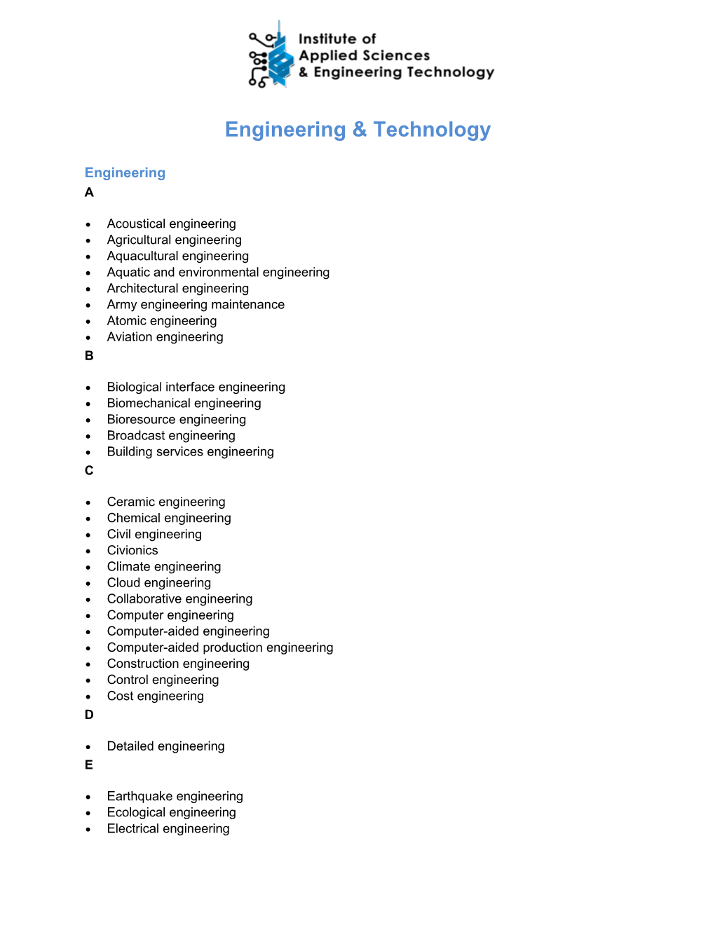 Engineering & Technology