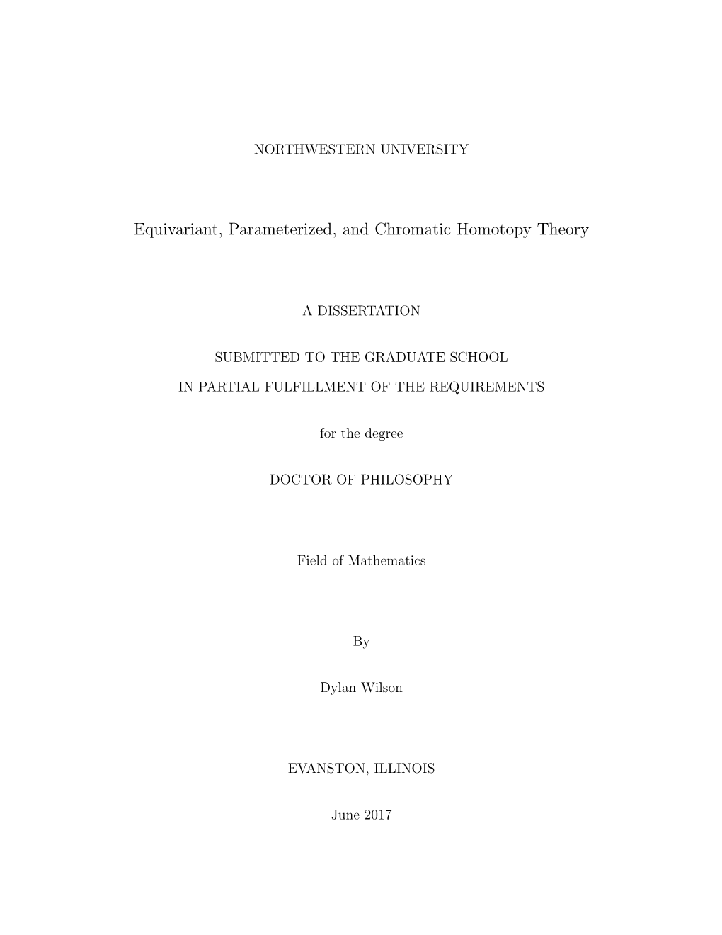 Equivariant, Parameterized, and Chromatic Homotopy Theory