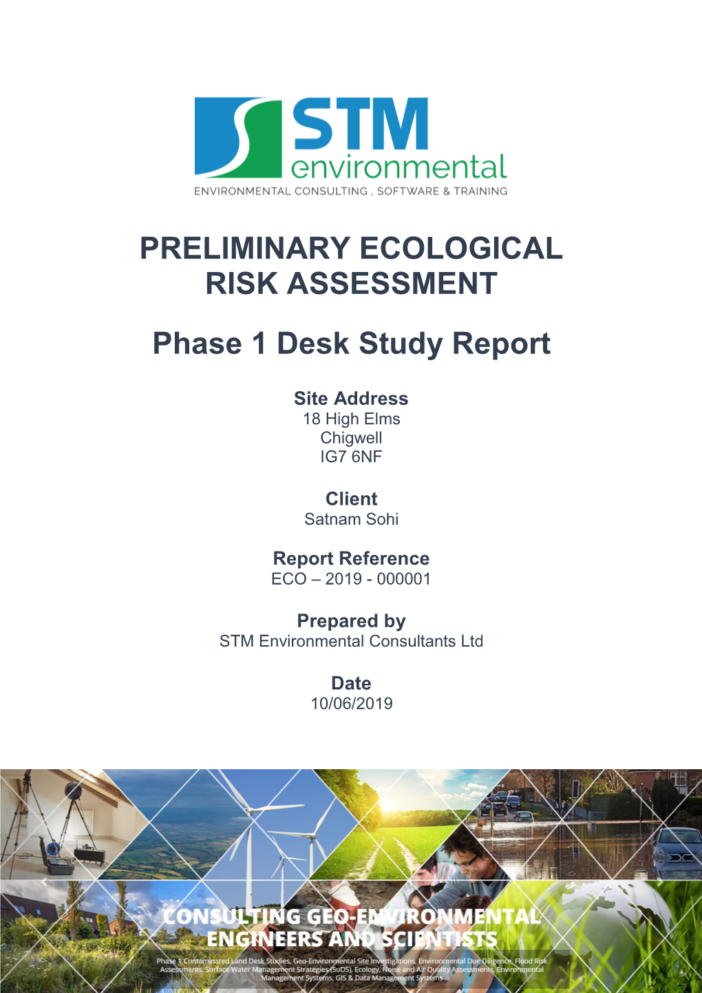 PRELIMINARY ECOLOGICAL RISK ASSESSMENT Phase 1 Desk Study Report