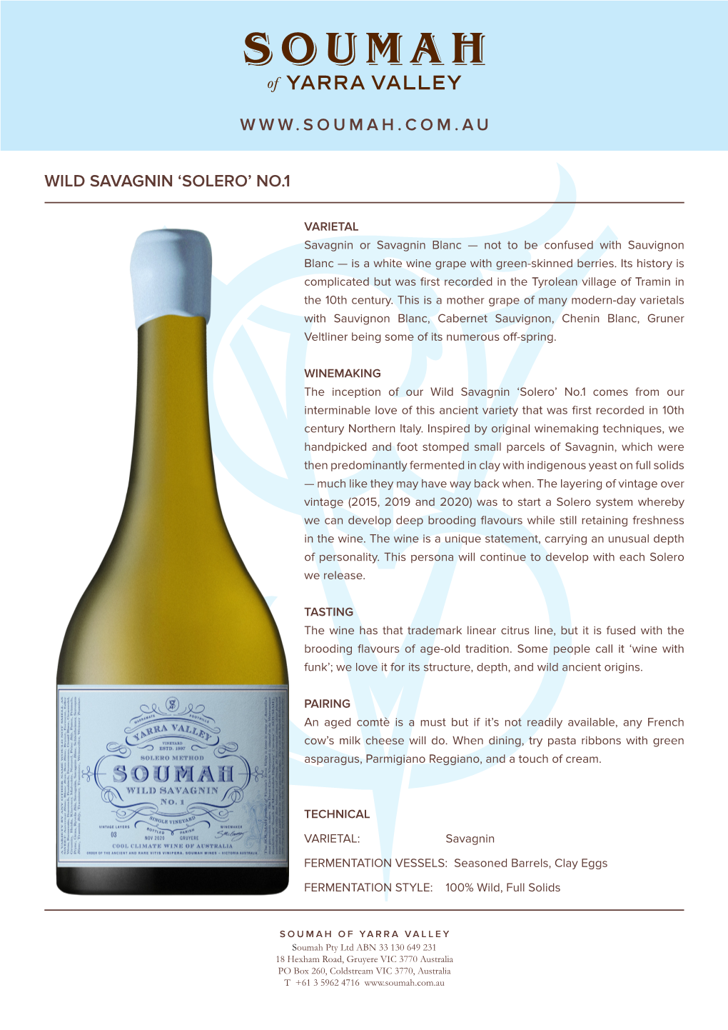 Wild Savagnin 'Solero' No.1