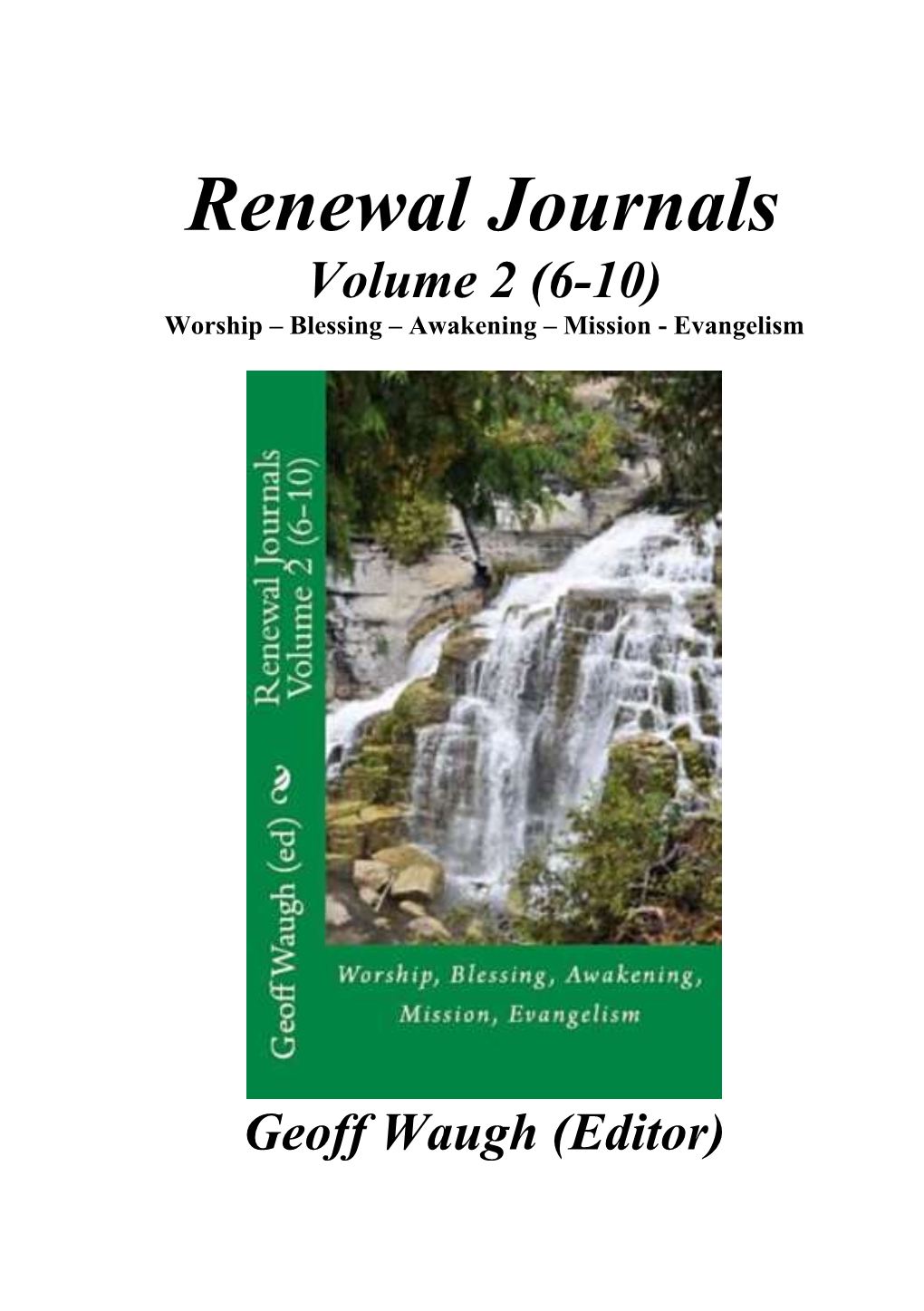 Renewal Journal Vol 2 (6-10) –