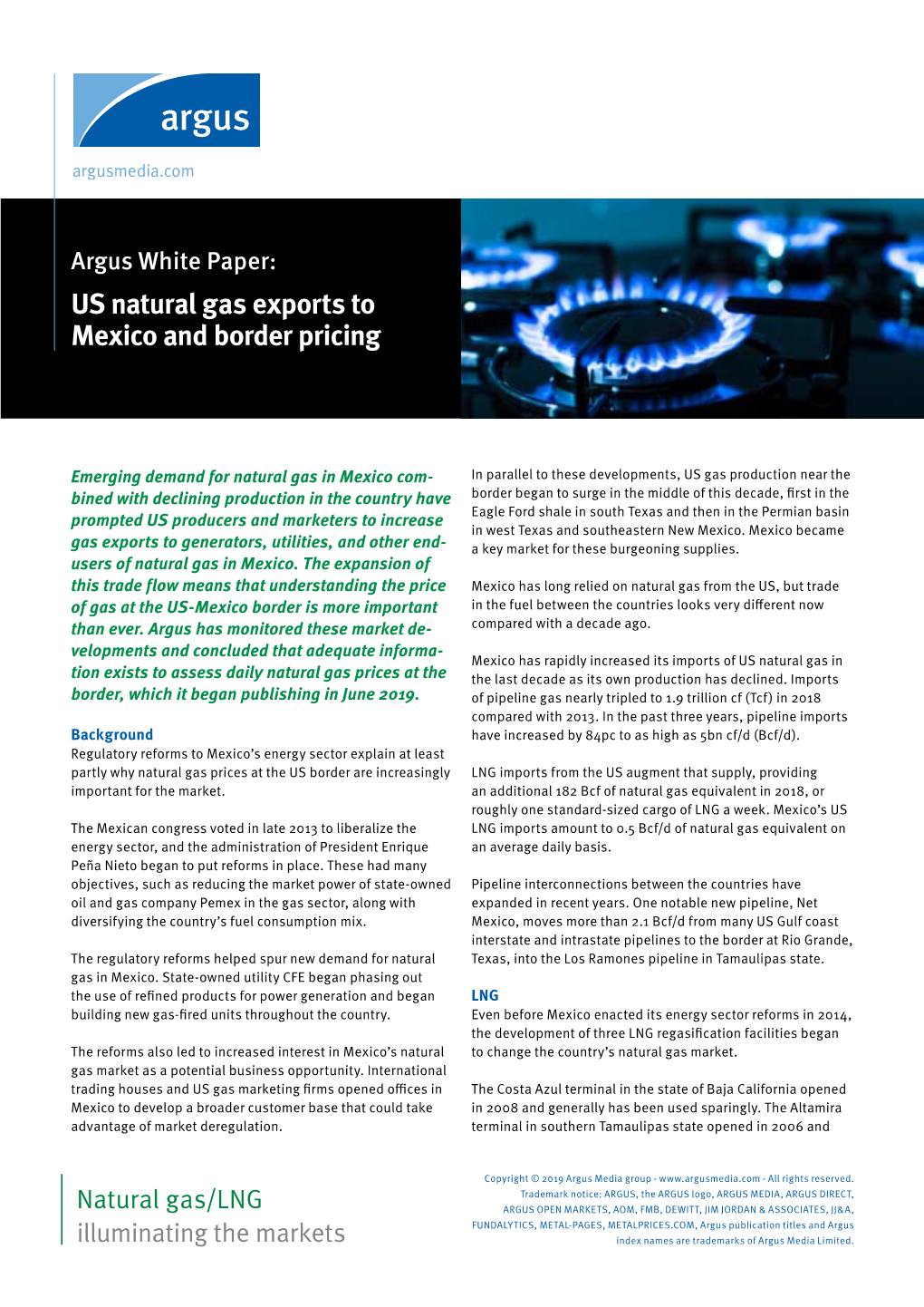 US Natural Gas Exports to Mexico and Border Pricing