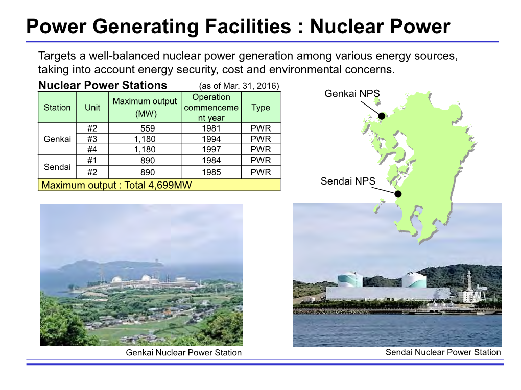 Power Generating Facilities : Nuclear Power