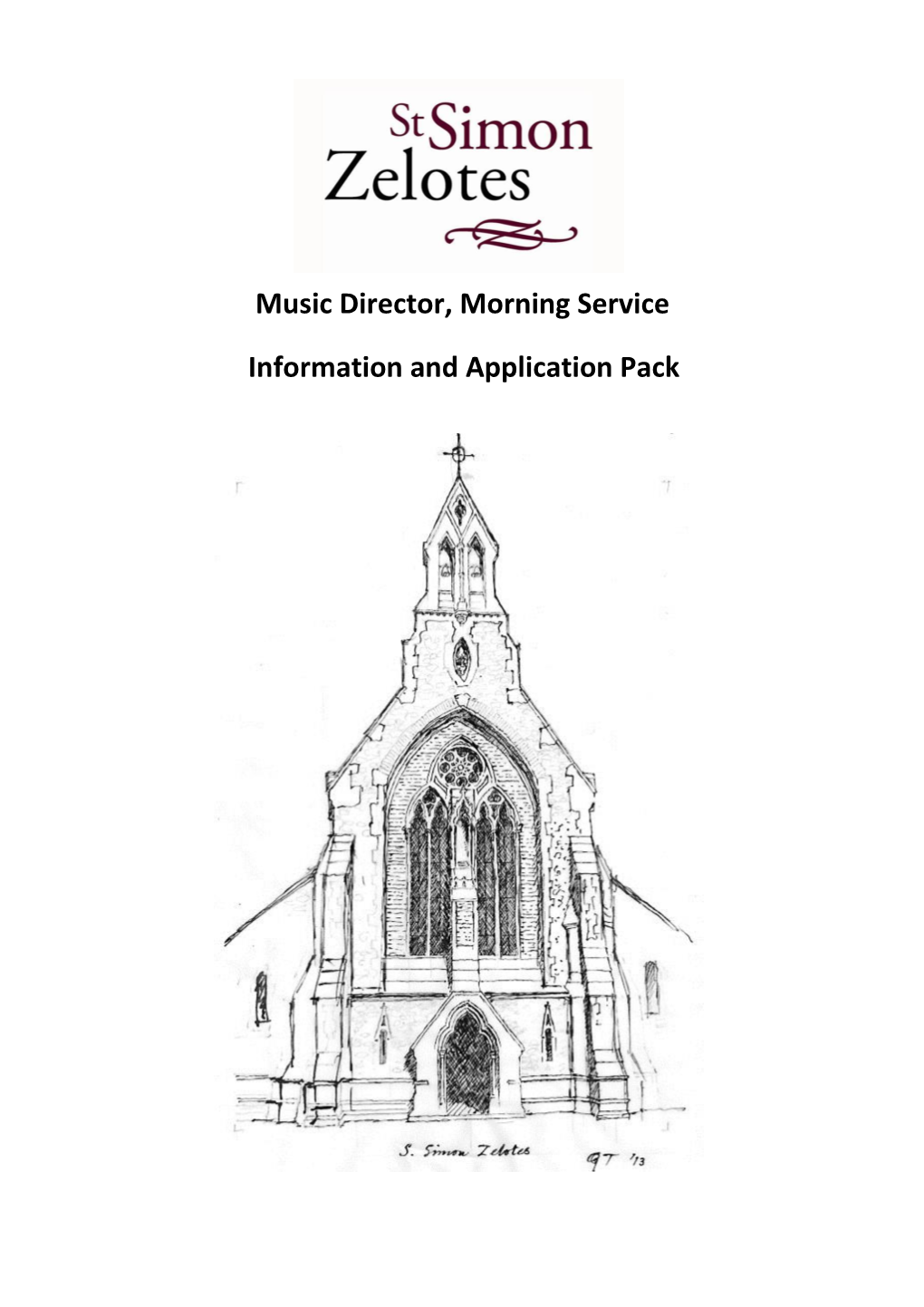 Music Director, Morning Service Information and Application Pack