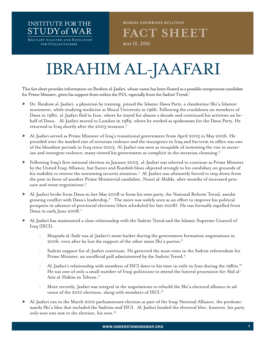 Download the Jaafari Fact Sheet
