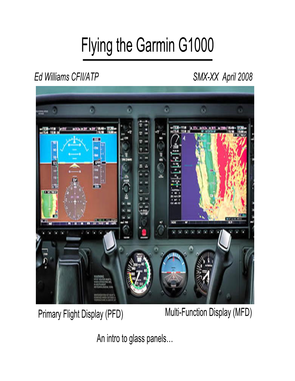Flying the Garmin G1000