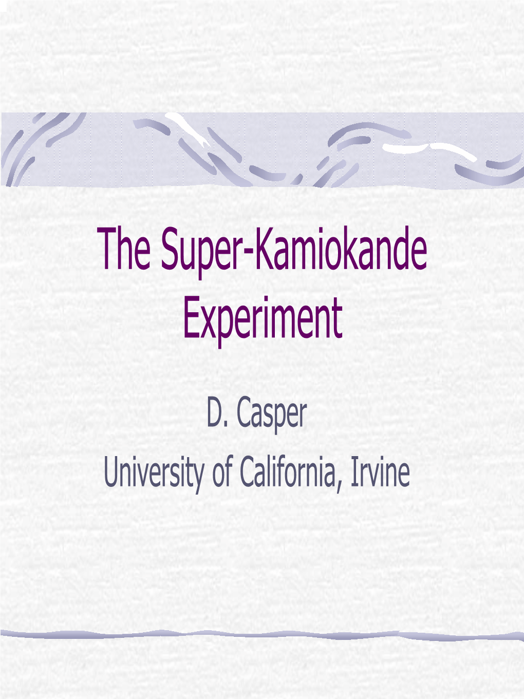 The Super-Kamiokande Experiment