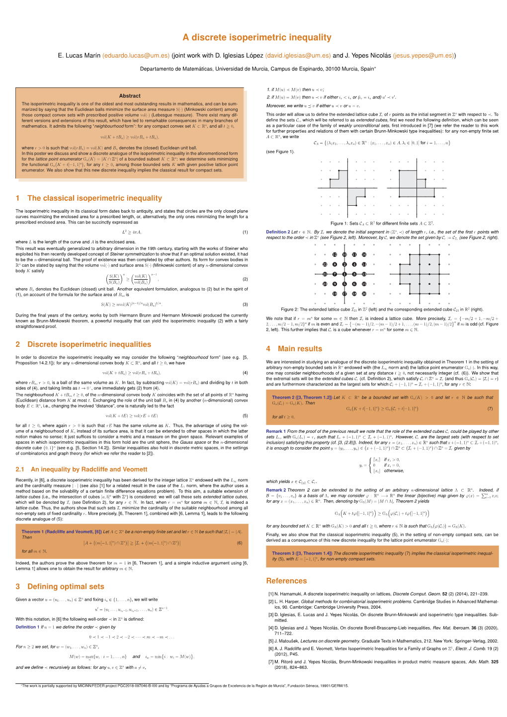 A Discrete Isoperimetric Inequality