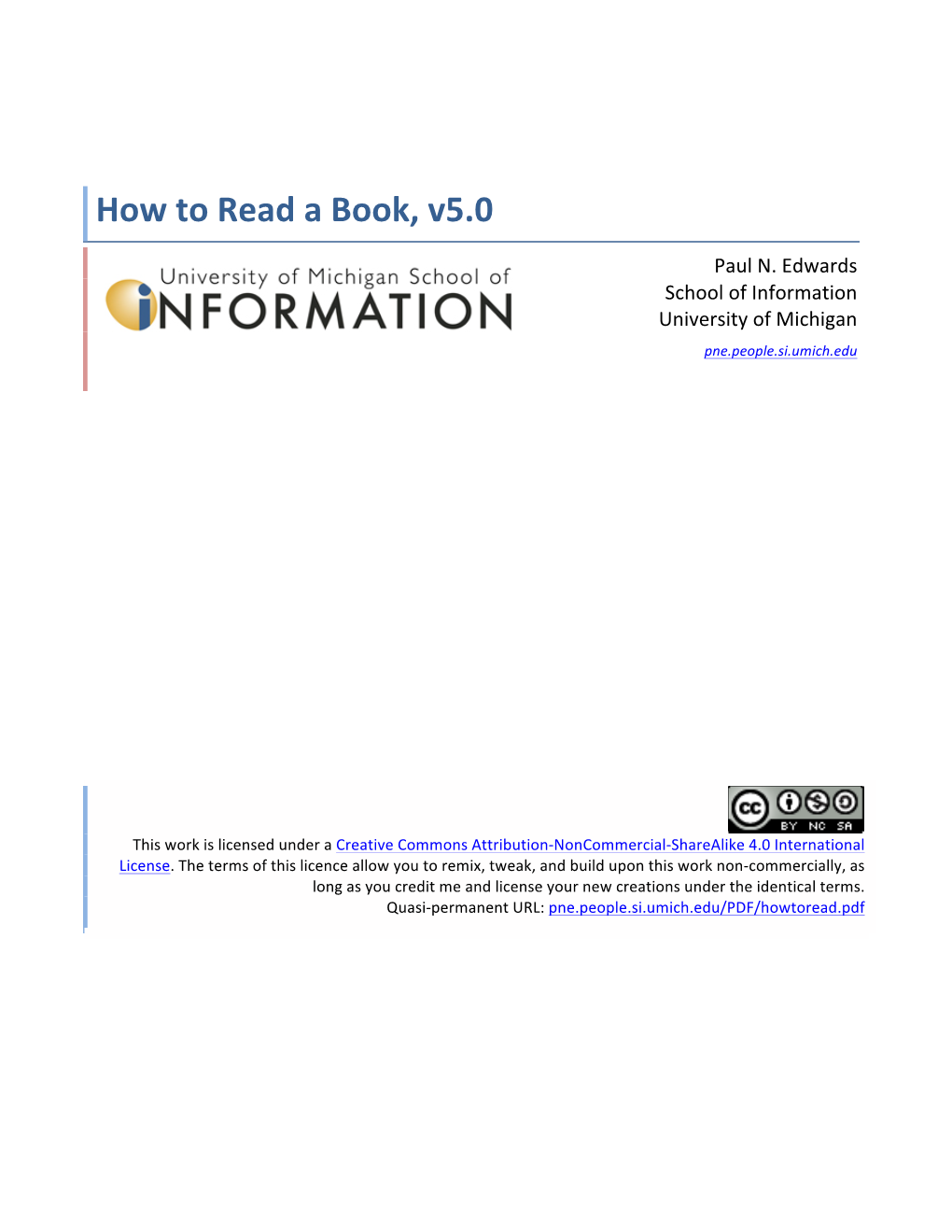 How to Read a Book, V5.0