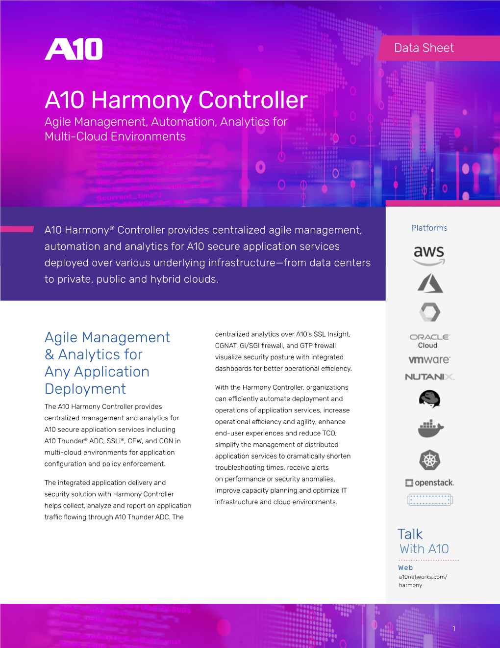 A10 Harmony® Controller