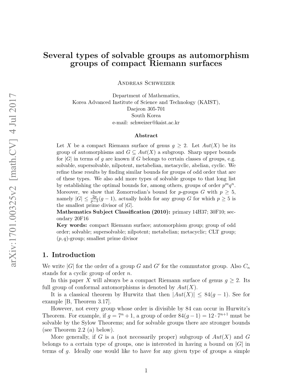 Several Types of Solvable Groups As Automorphism Groups of Compact