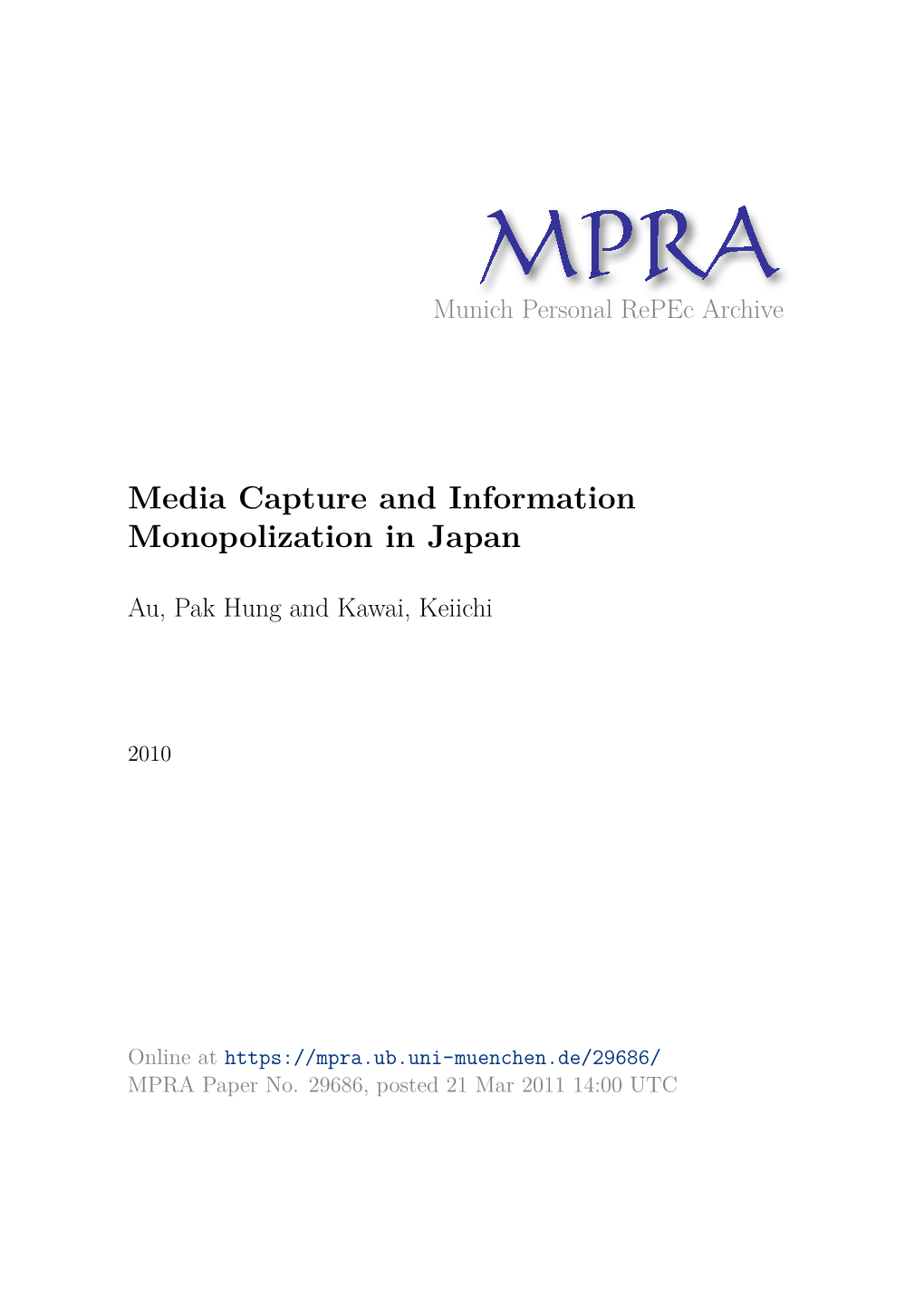 Media Capture and Information Monopolization in Japan