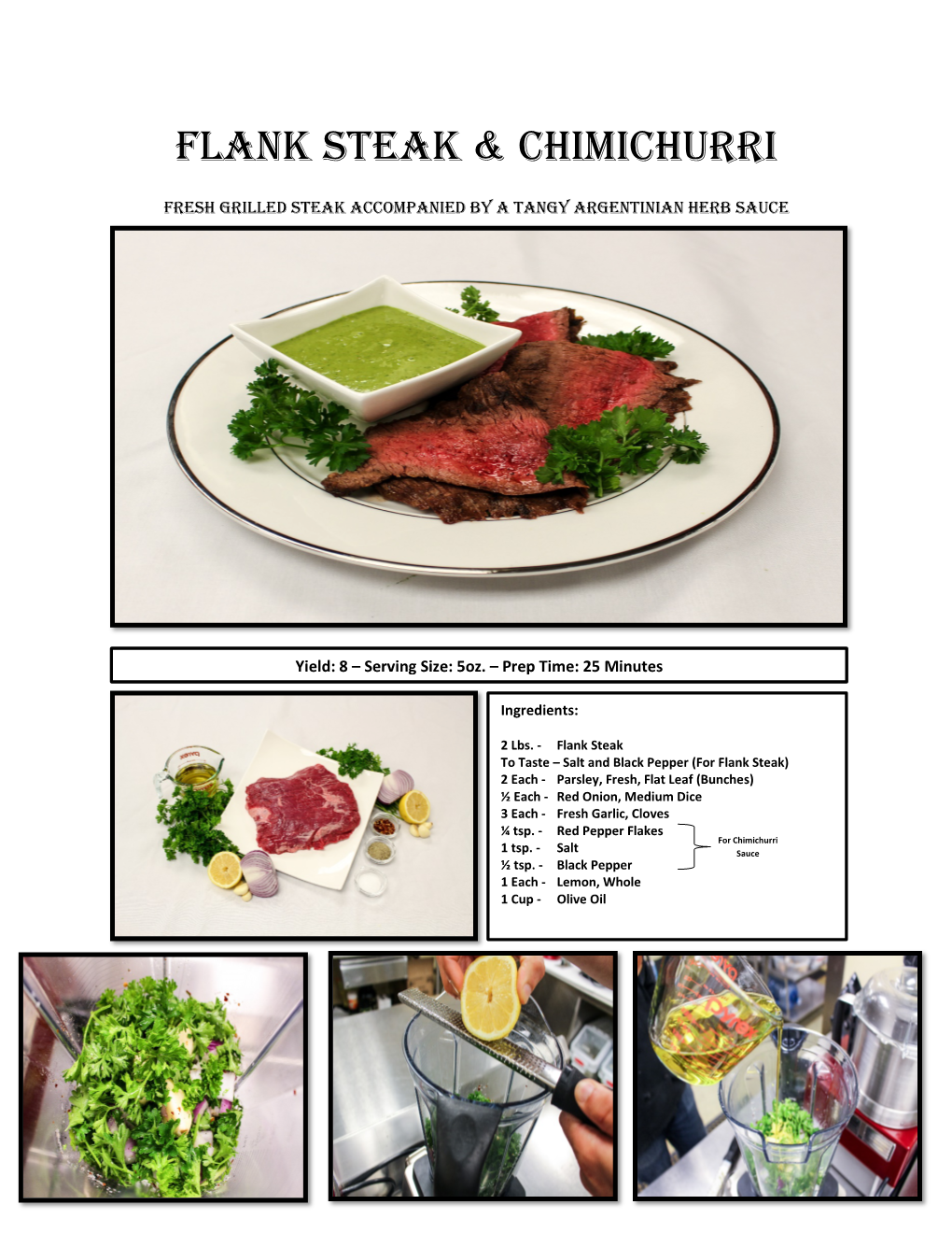 Flank Steak & Chimichurri