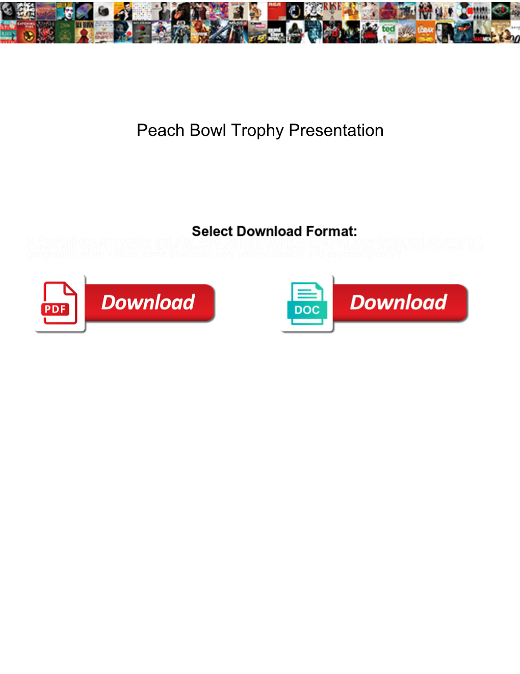 Peach Bowl Trophy Presentation