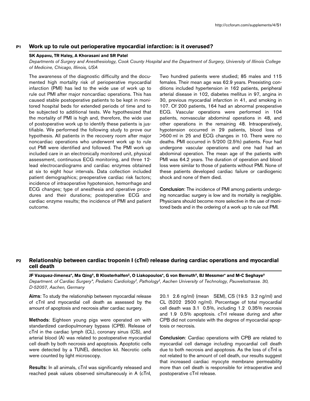 Relationship Between Cardiac Troponin I