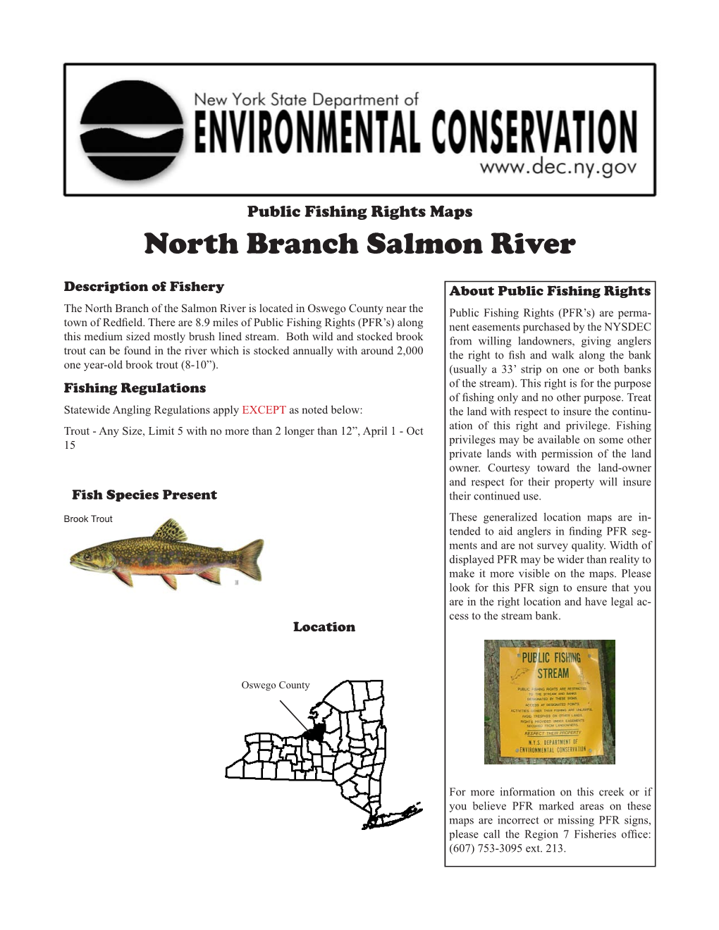 North Branch Salmon River Public Fishing Rights