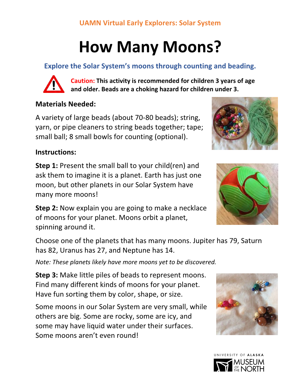 How Many Moons? Activity