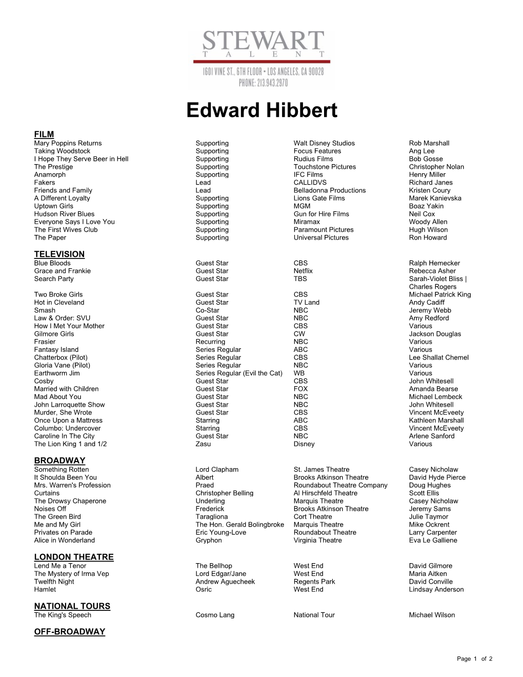 Edward Hibbert