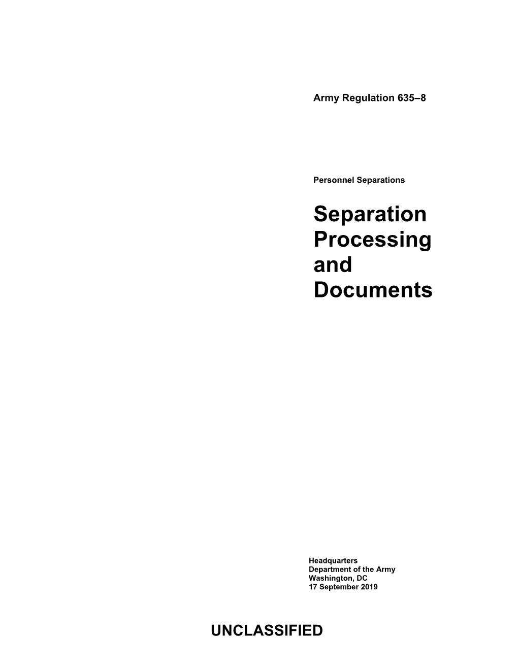 Separation Processing and Documents