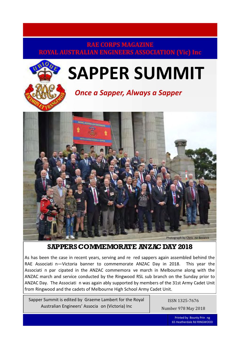 SAPPER SUMMIT Once a Sapper, Always a Sapper