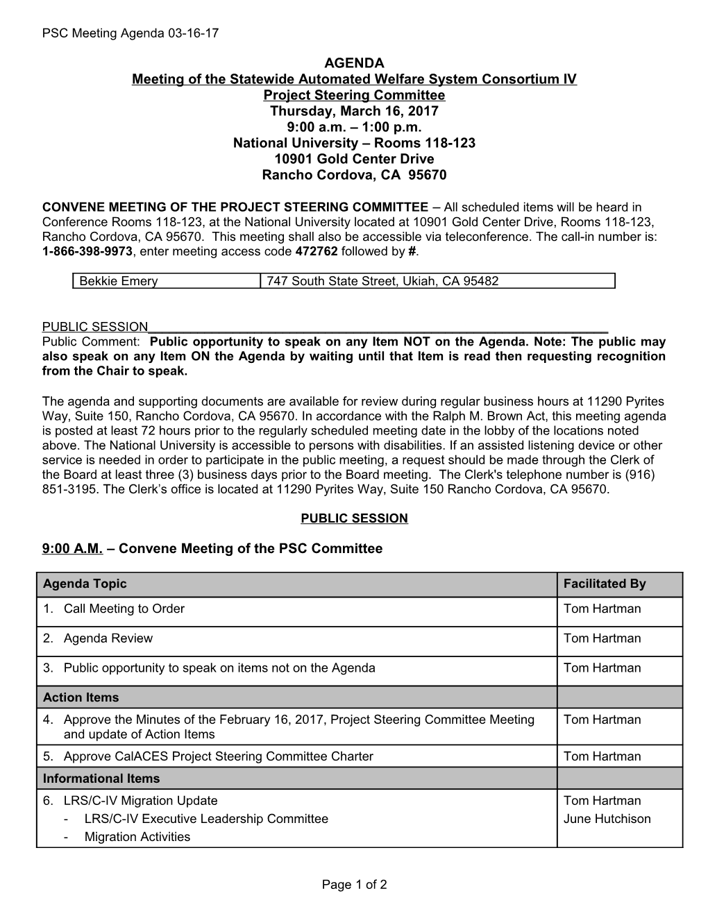 Meeting of the Statewide Automated Welfare System Consortium IV s1