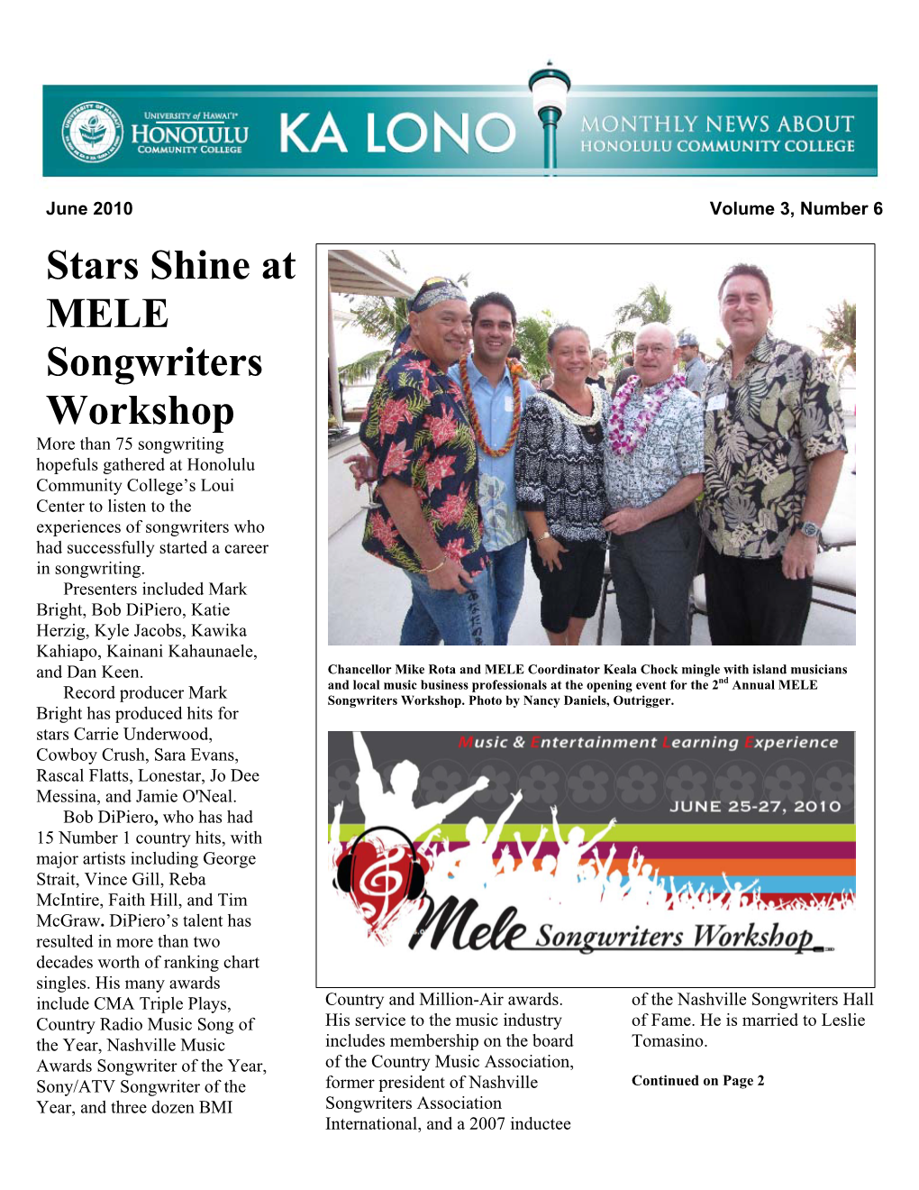 Stars Shine at MELE Songwriters Workshop