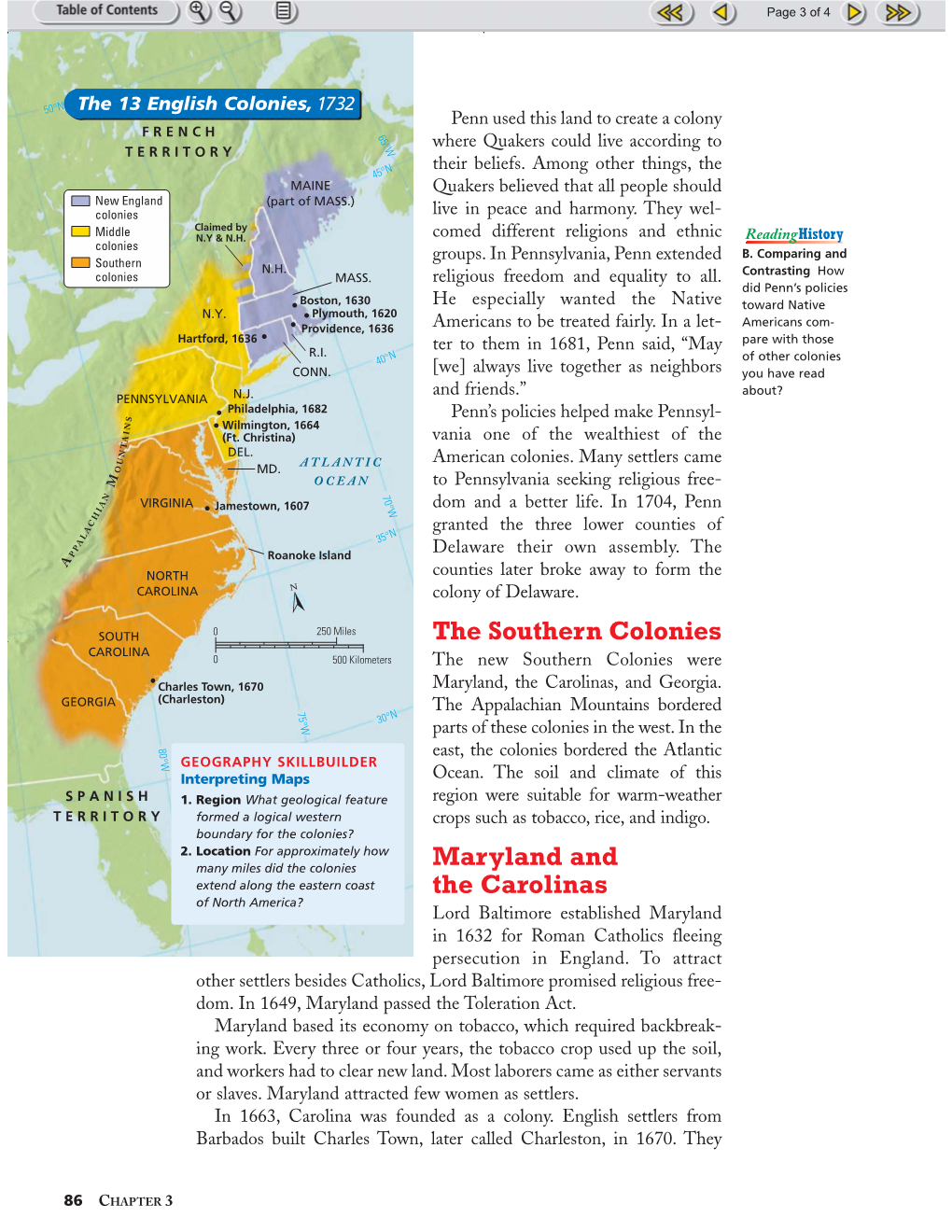 The Southern Colonies Maryland and the Carolinas