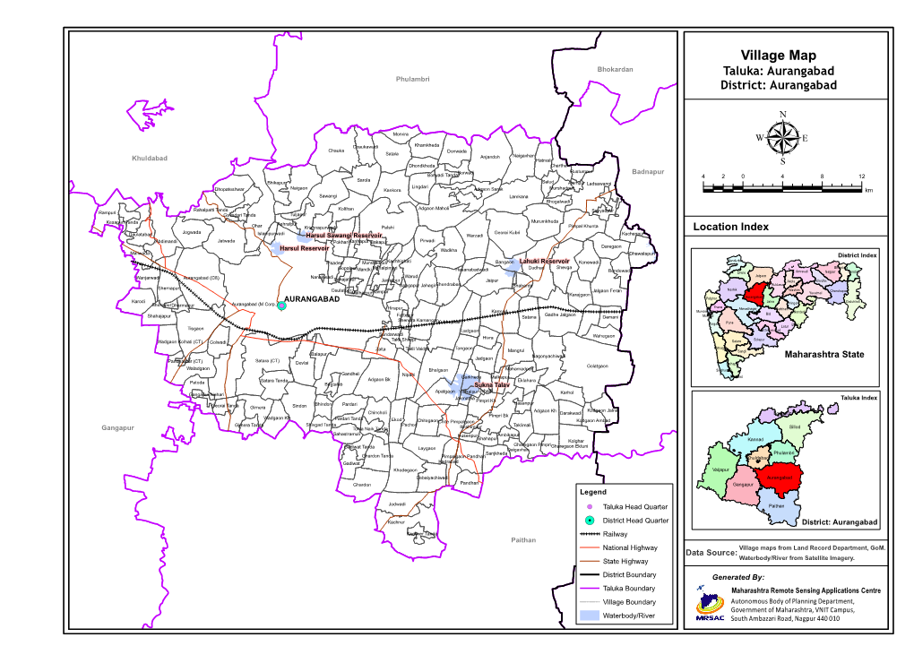 Village Map Bhokardan Taluka: Aurangabad Phulambri District: Aurangabad