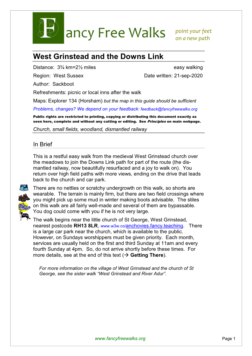 West Grinstead & the Downs Link