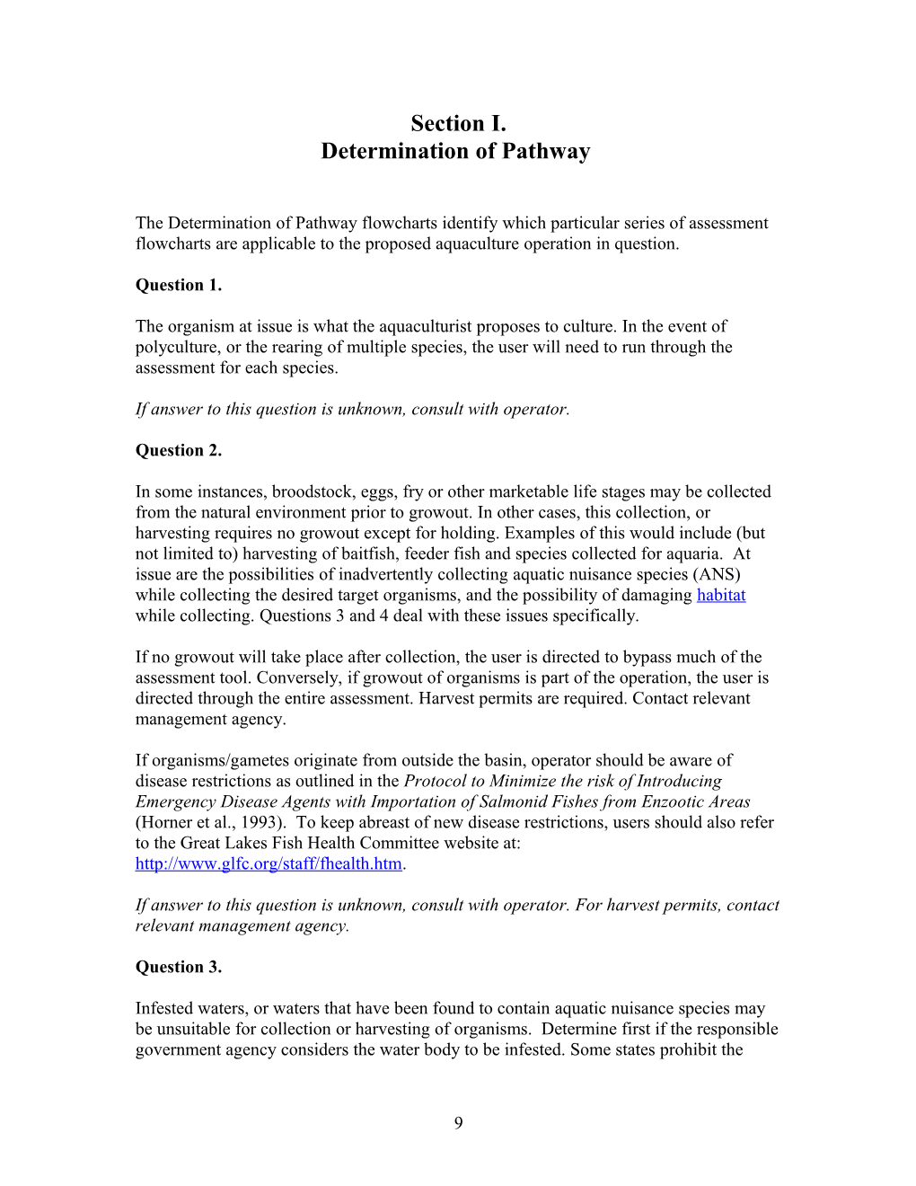 Determination of Pathway