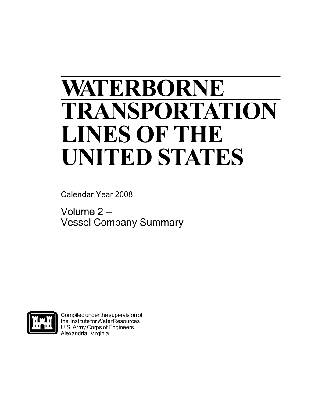 Waterborne Trans Por Ta Tion Lines of the United States