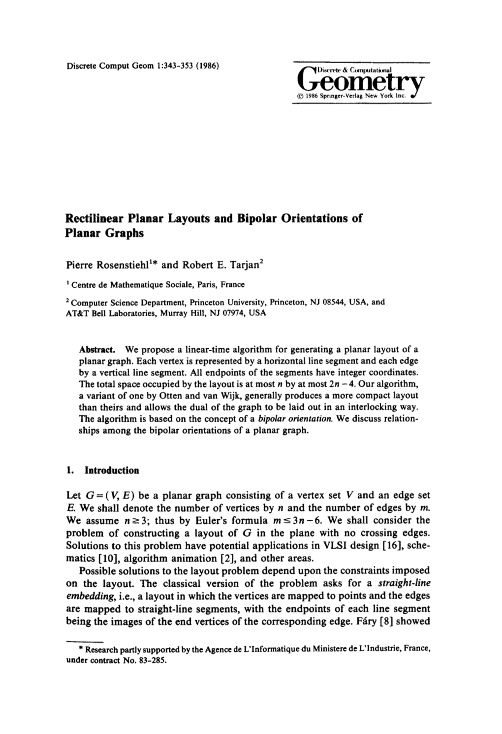 Rectilinear Planar Layouts and Bipolar Orientations of Planar Graphs