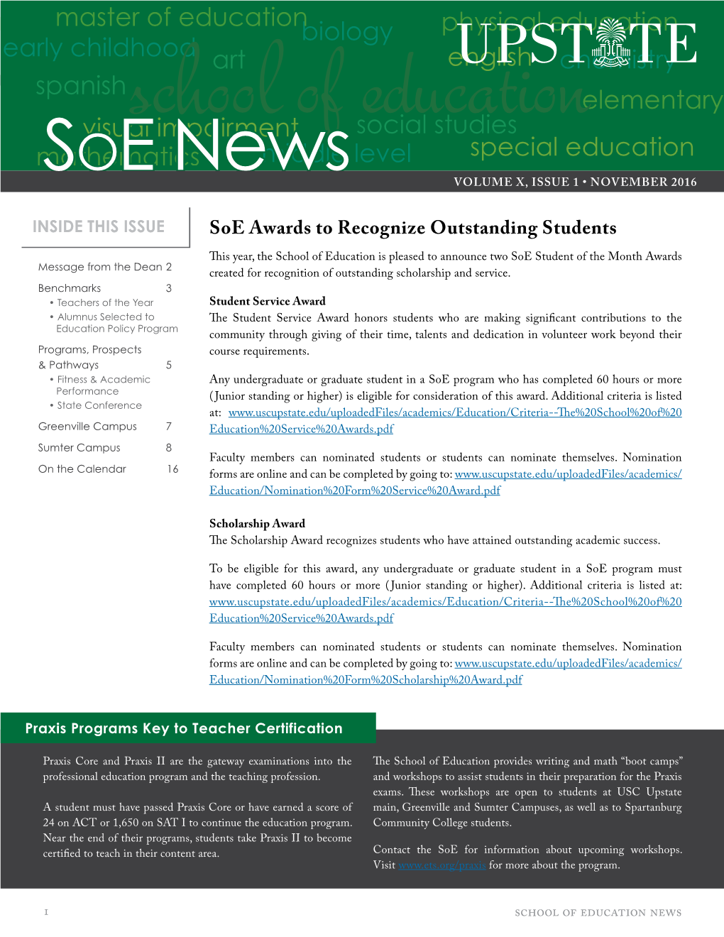 Soe Awards to Recognize Outstanding Students