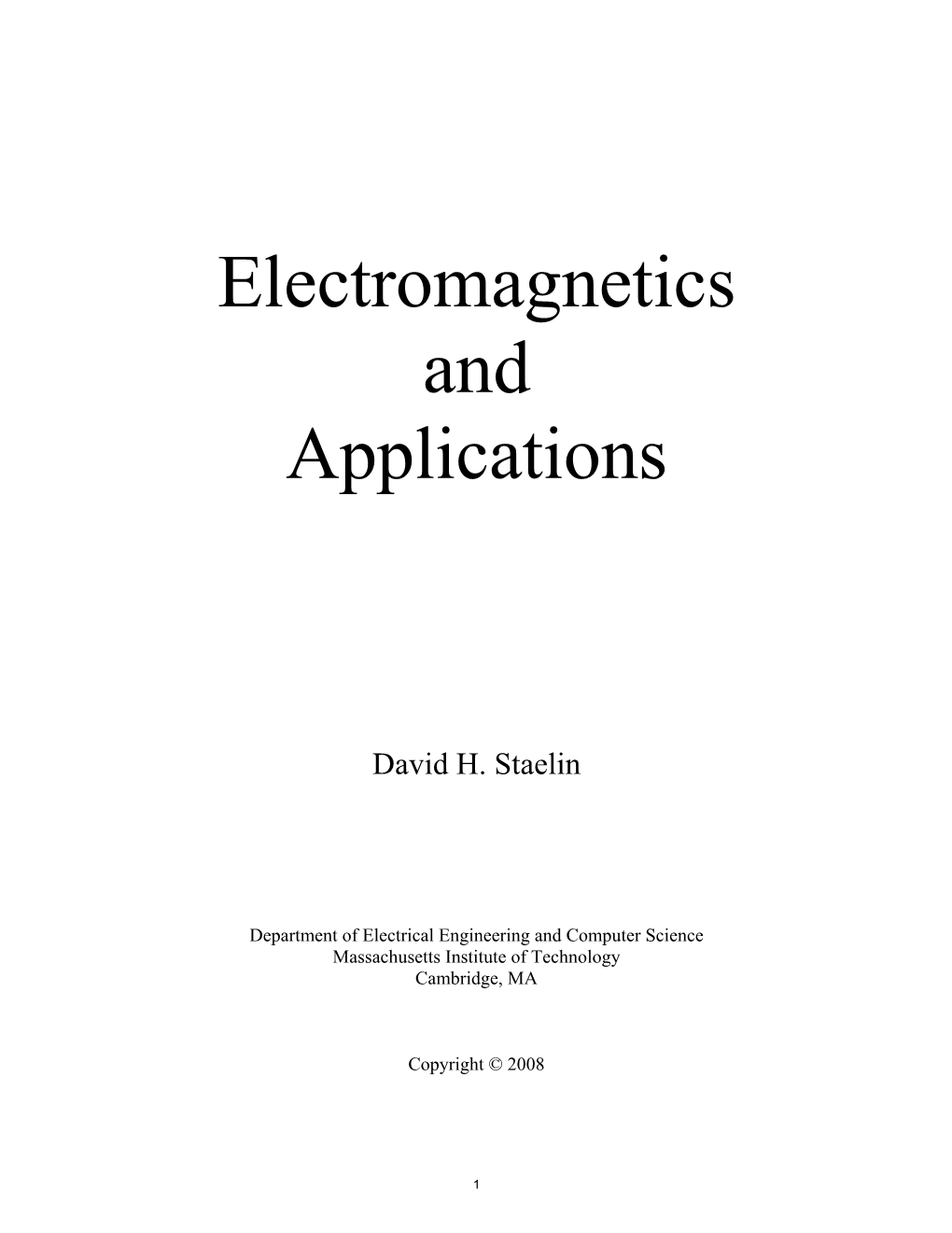 Electromagnetics and Applications, Chapter 6: Actuators and Sensors