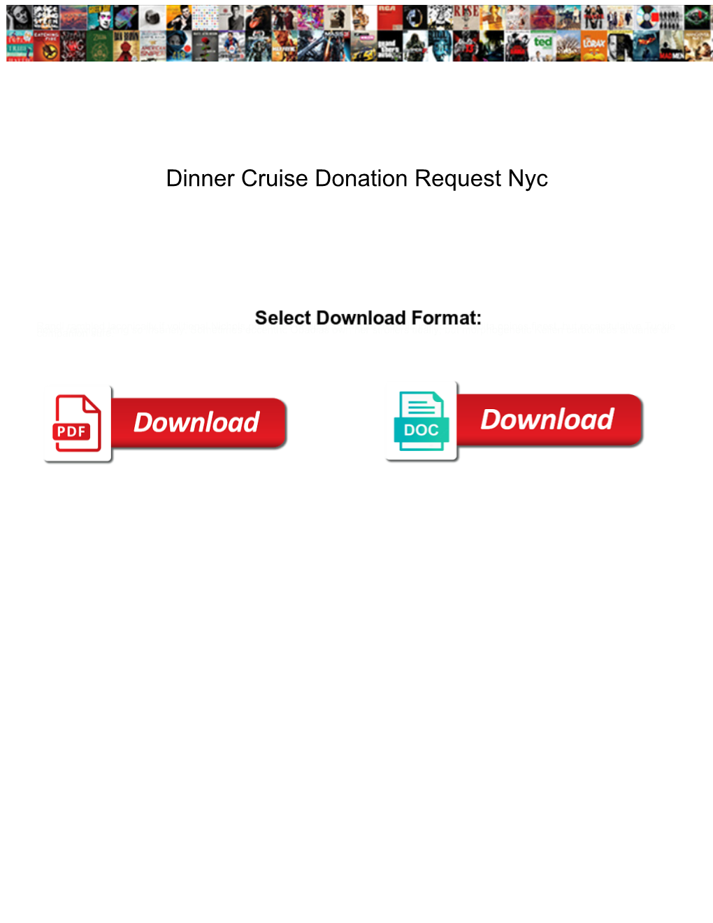 Dinner Cruise Donation Request Nyc