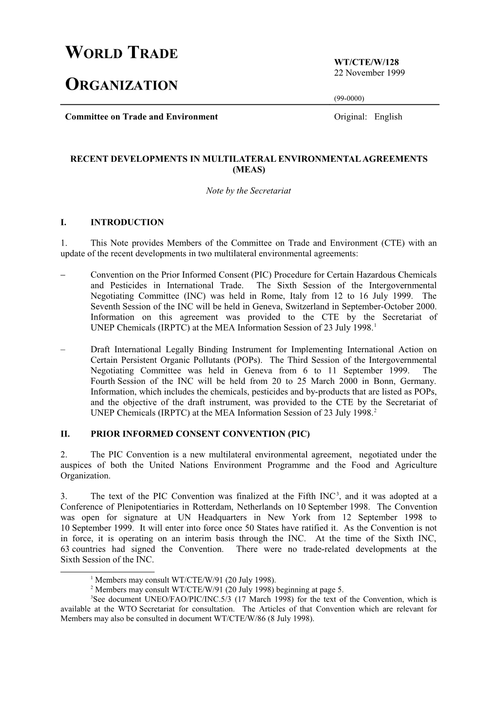 Committee on Trade and Environment