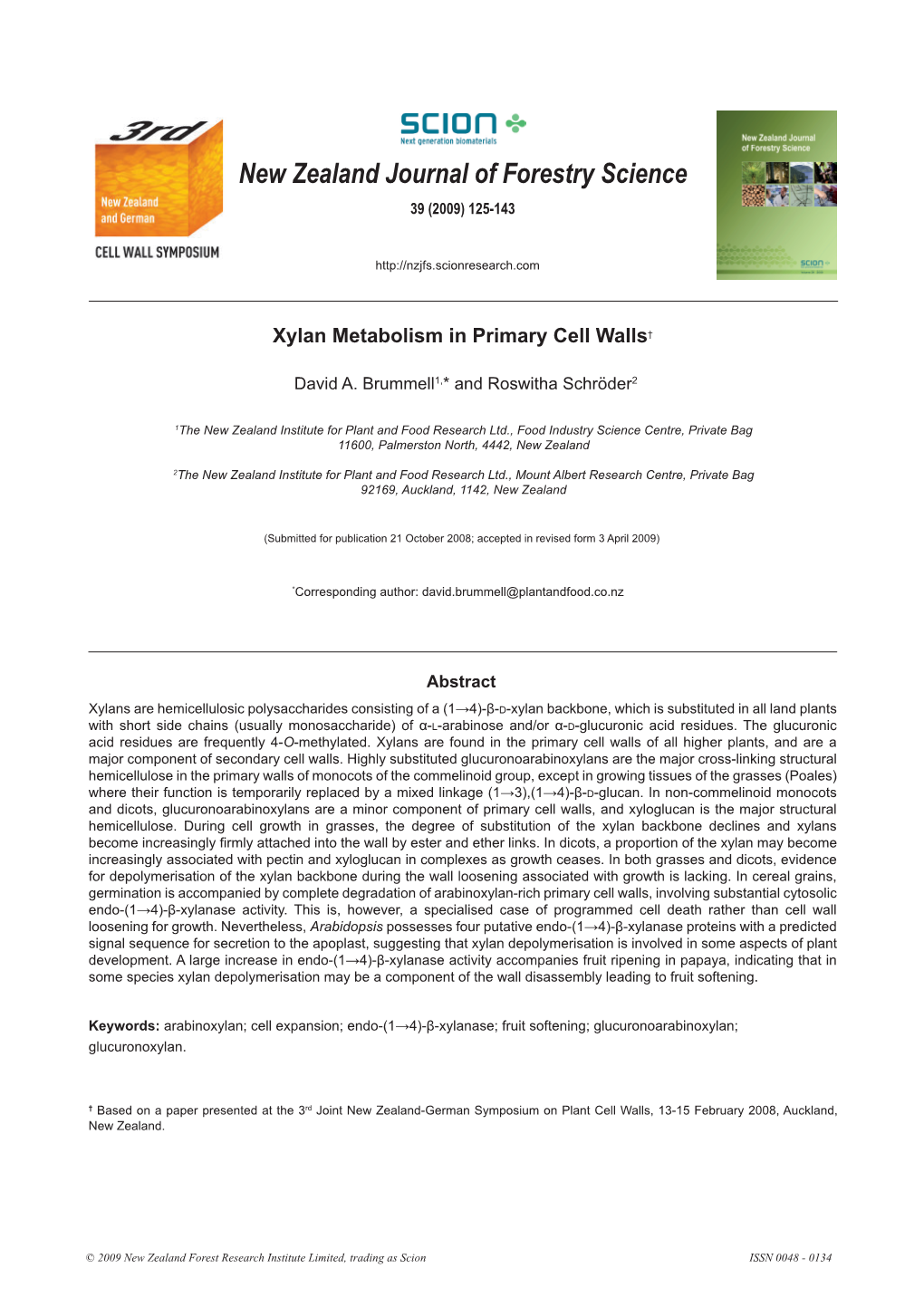 Xylan Metabolism in Primary Cell Walls†