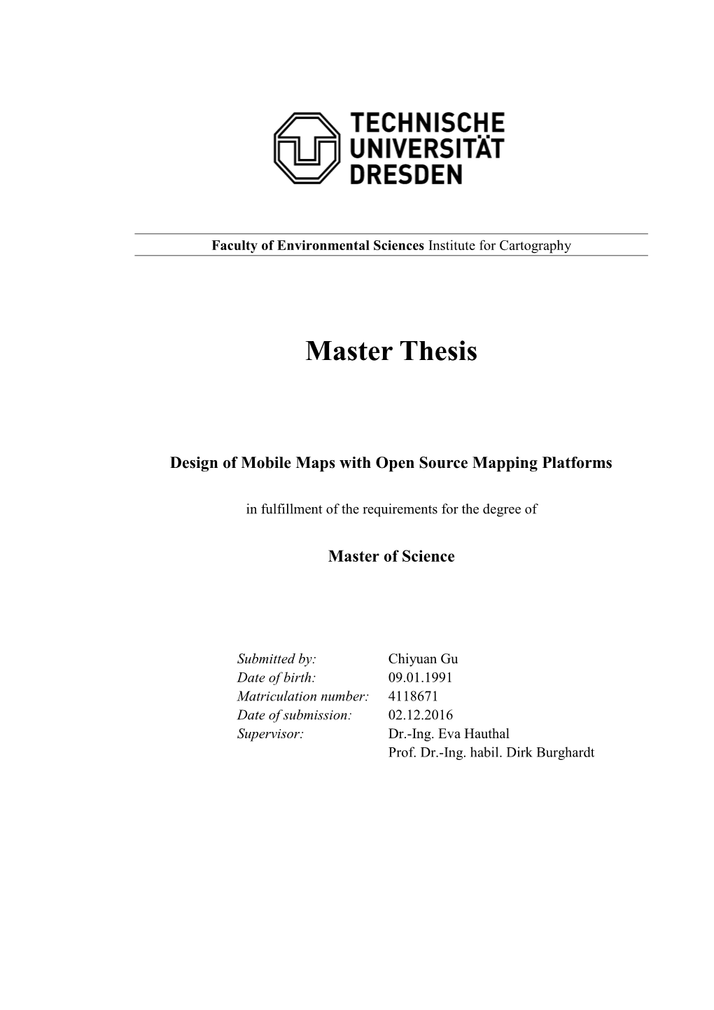 Master Thesis