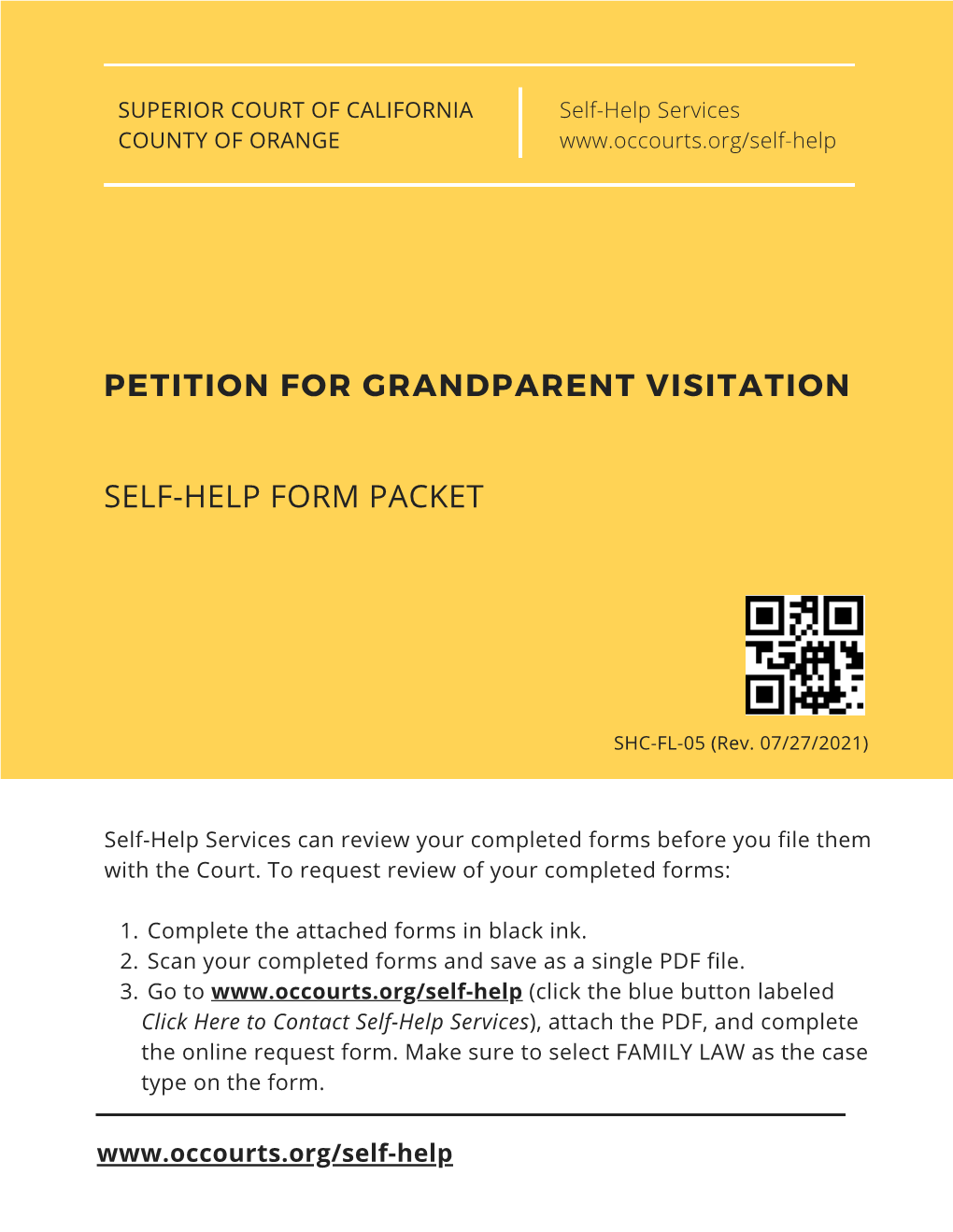 Petition for Grandparent Visitation Self-Help Form