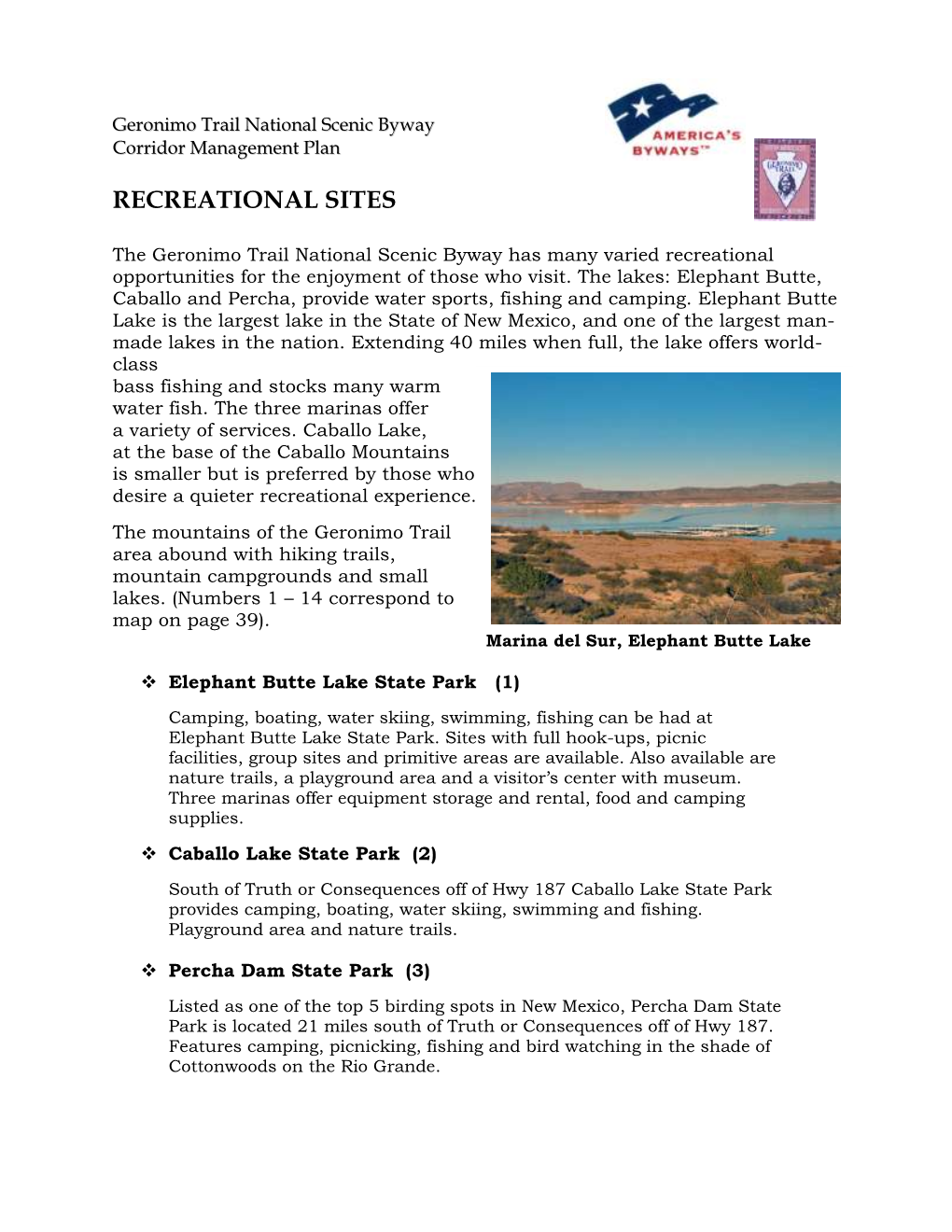 Recreational Sites