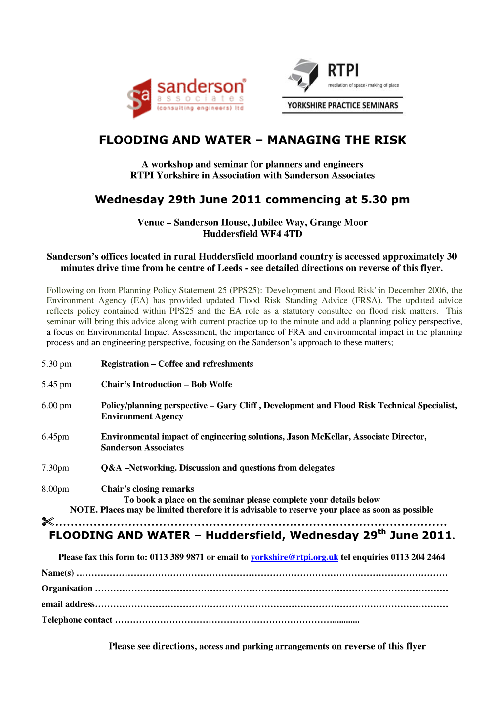 Flooding and Water – Managing the Risk